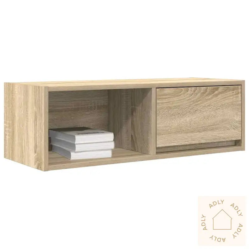 Tv-Benker 2 Stk Sonoma Eik 80X31X25,5 Cm Konstruert Tre