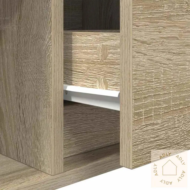 Tv-Benk Sonoma Eik 80X31X25,5 Cm Konstruert Tre