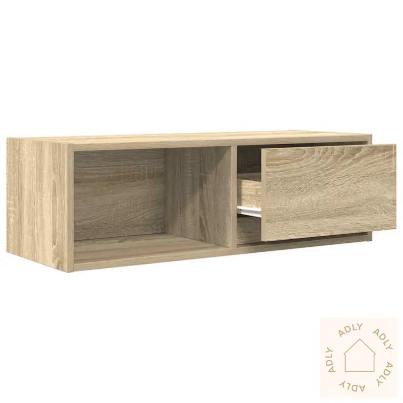 Tv-Benk Sonoma Eik 80X31X25,5 Cm Konstruert Tre