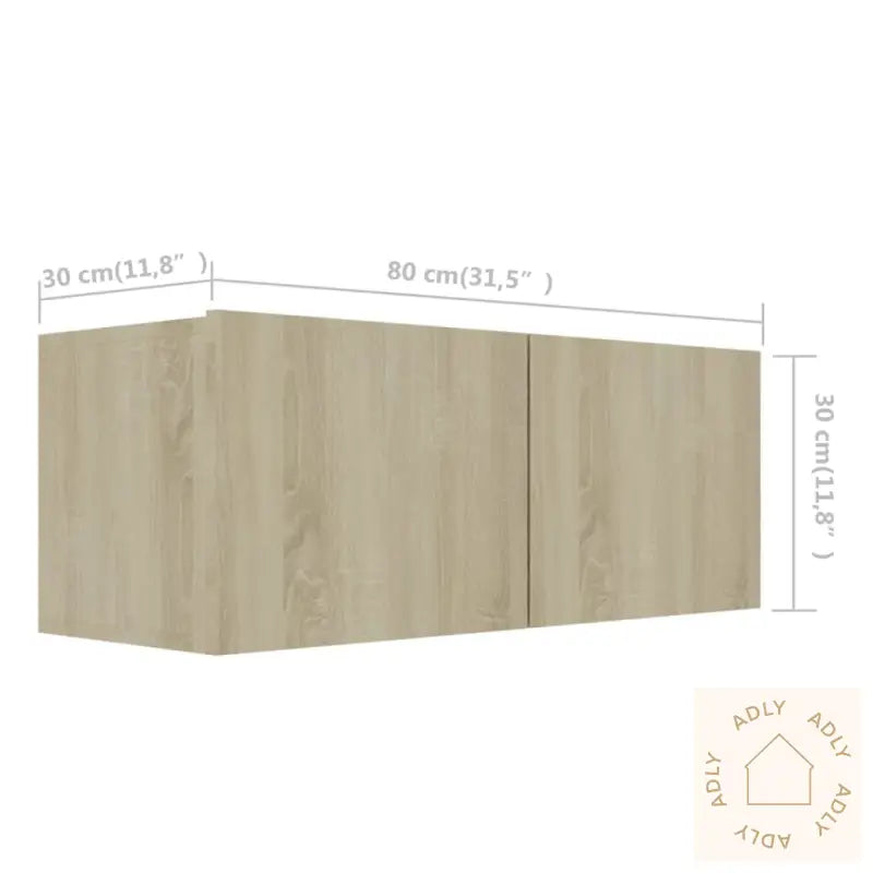 Tv-Benker 4 Stk Sonoma Eik 80X30X30 Cm Konstruert Tre