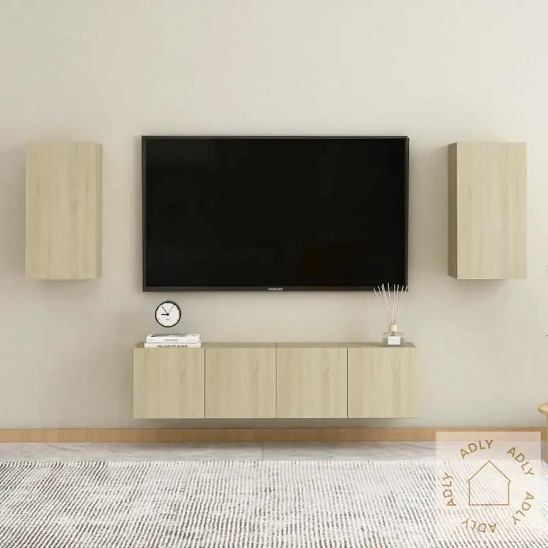 Tv-Benk Sonoma Eik 30,5X30X60 Cm Konstruert Tre
