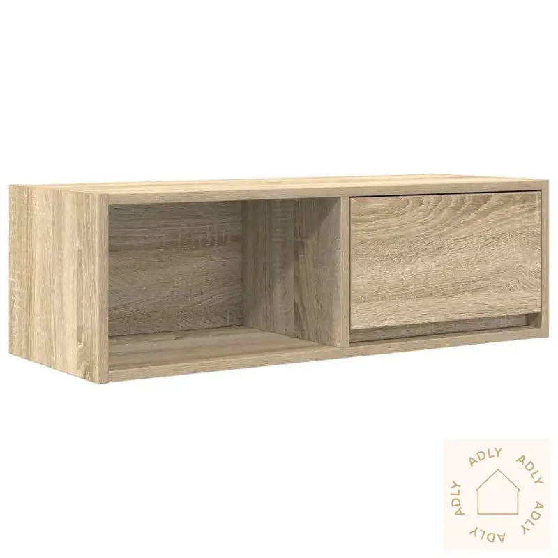 Tv-Benk Sonoma Eik 80X31X25,5 Cm Konstruert Tre