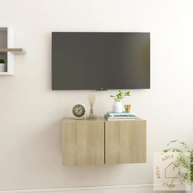 Hengende Tv-Benk Sonoma Eik 60X30X30 Cm