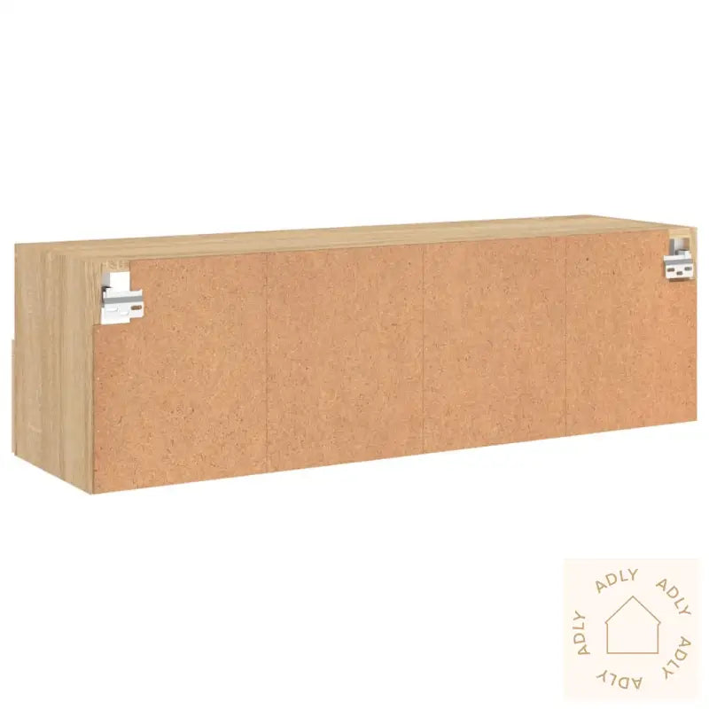 Vegghengt Tv-Benk Sonoma Eik 100X30X30 Cm Konstruert Tre