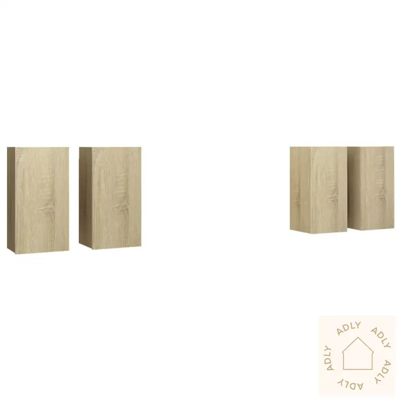 Tv-Benker 4 Stk Sonoma Eik 30,5X30X60 Cm Konstruert Tre