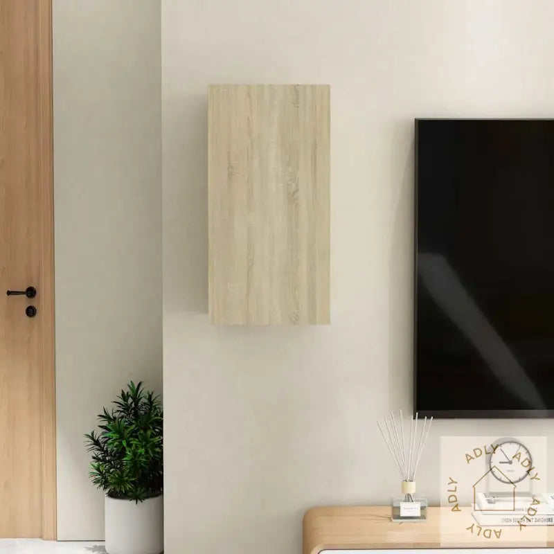 Tv-Benk Sonoma Eik 30,5X30X60 Cm Konstruert Tre