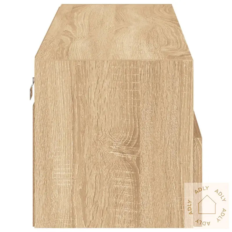 Vegghengt Tv-Benk Sonoma Eik 100X30X30 Cm Konstruert Tre