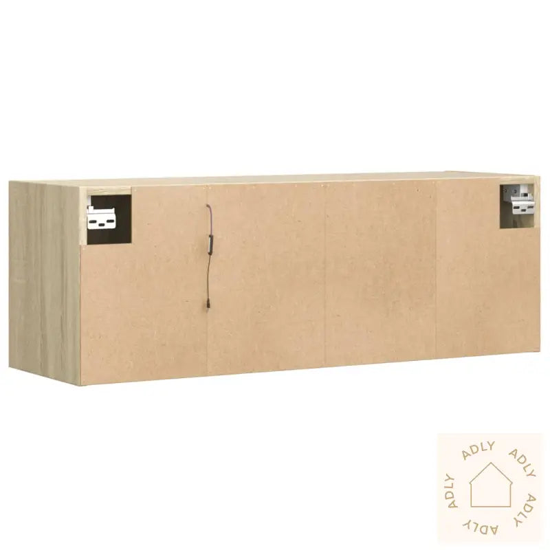 Vegghengt Tv-Benk Med Led Sonoma Eik 100X31X35 Cm