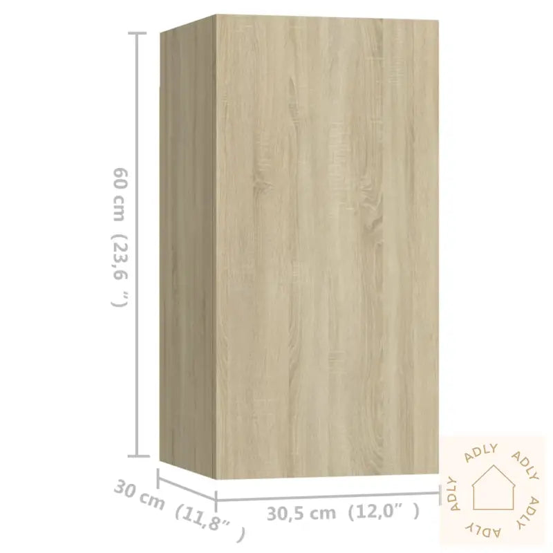 Tv-Benker 4 Stk Sonoma Eik 30,5X30X60 Cm Konstruert Tre