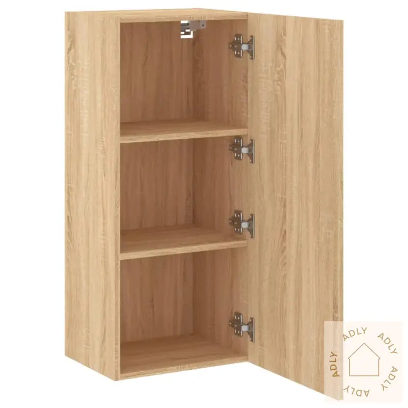 Vegghengt Tv-Benk Sonoma Eik 40,5X30X90 Cm Konstruert Tre