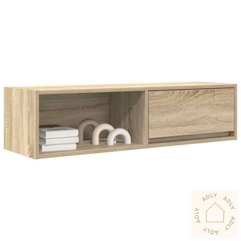 Tv-Benk Sonoma Eik 100X31X25,5 Cm Konstruert Tre