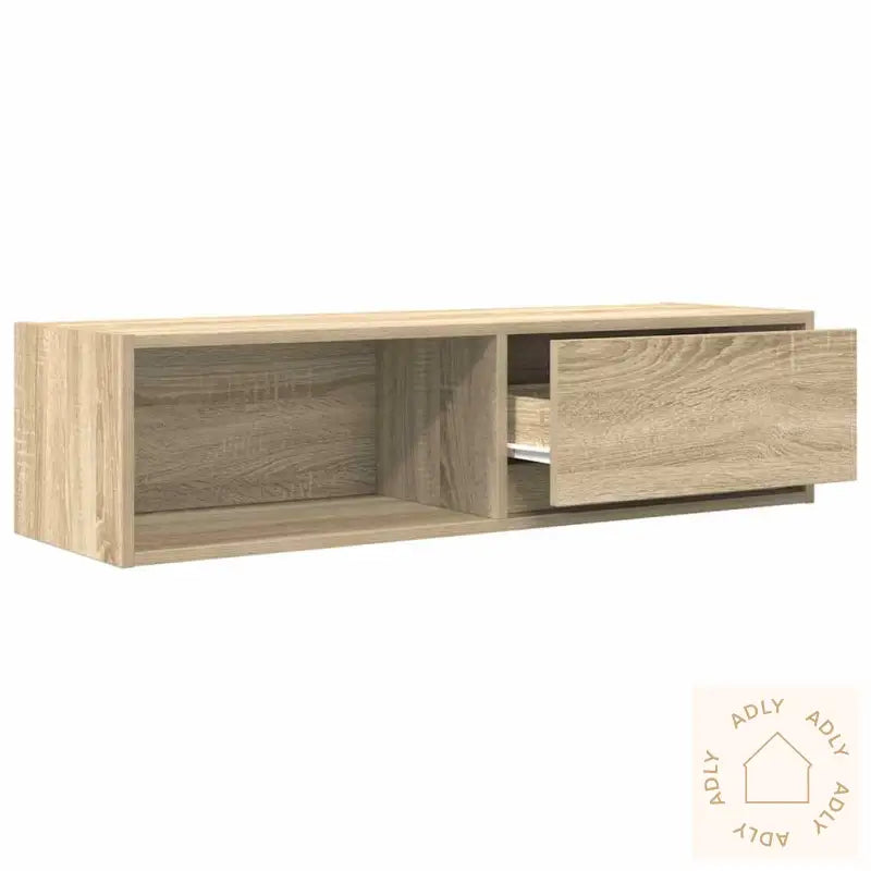 Tv-Benk Sonoma Eik 100X31X25,5 Cm Konstruert Tre