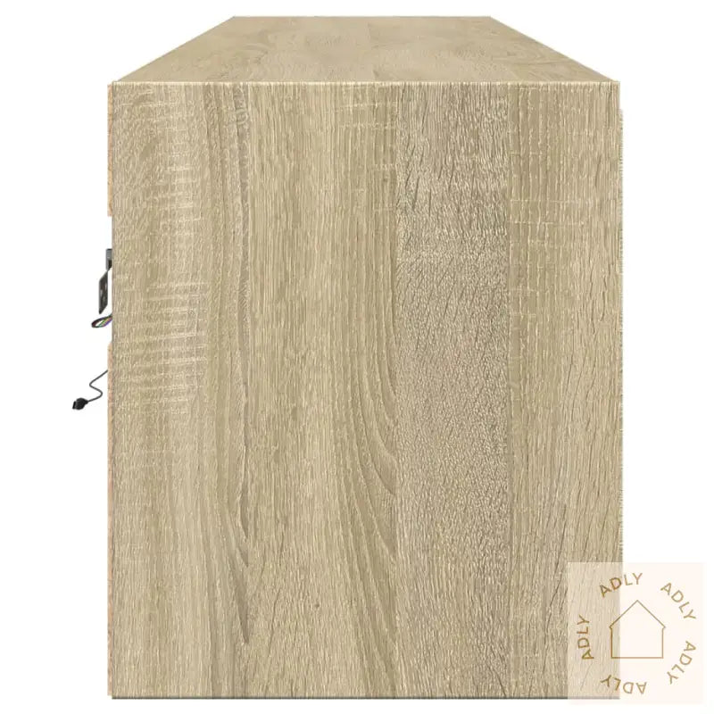 Vegghengt Tv-Benk Med Led Sonoma Eik 180X31X38 Cm