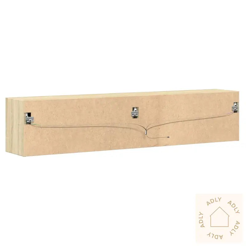 Vegghengt Tv-Benk Med Led Sonoma Eik 180X31X38 Cm