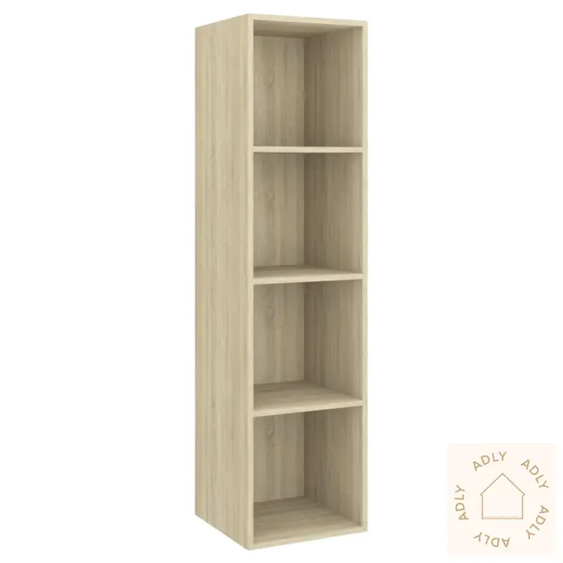 Vegghengt Tv-Benk Sonoma Eik 37X37X142,5 Cm Konstruert Tre