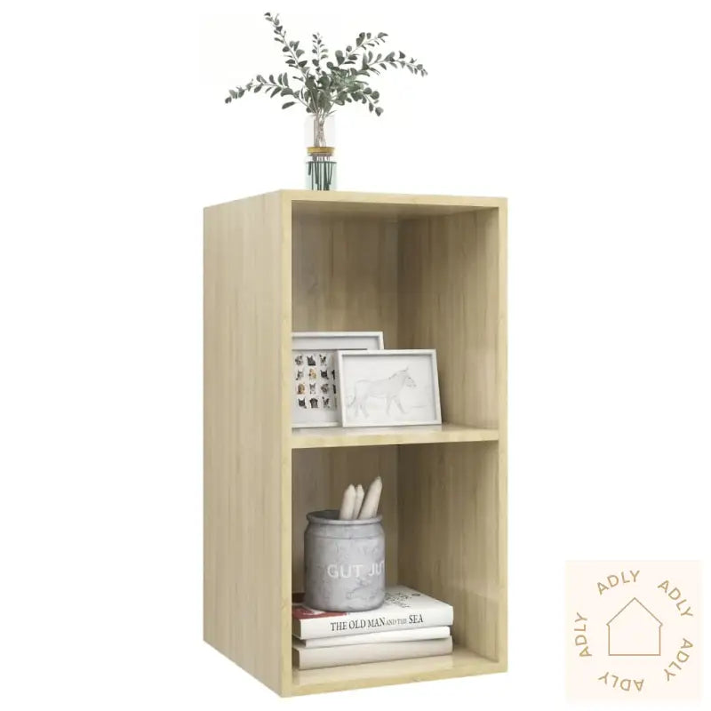 Vegghengt Tv-Benk Sonoma Eik 37X37X72 Cm Konstruert Tre