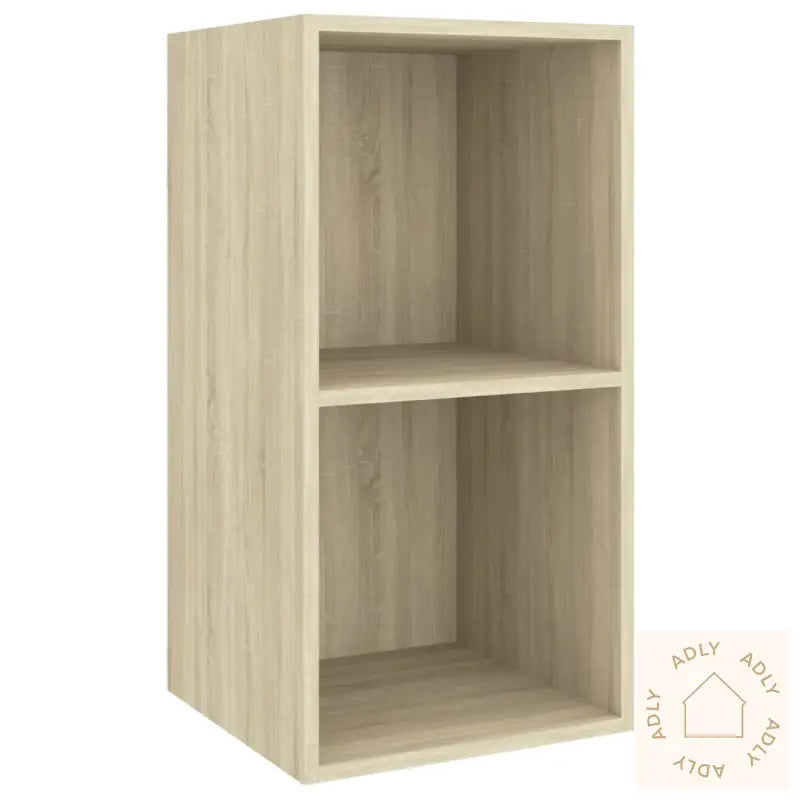Vegghengt Tv-Benk Sonoma Eik 37X37X72 Cm Konstruert Tre