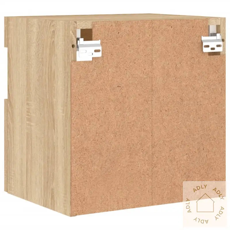 Vegghengt Tv-Benk Med Led Sonoma Eik 40X30X40 Cm
