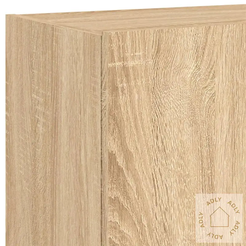 Vegghengte Tv-Benker Med Led 2 Stk Sonoma Eik 60X35X41 Cm