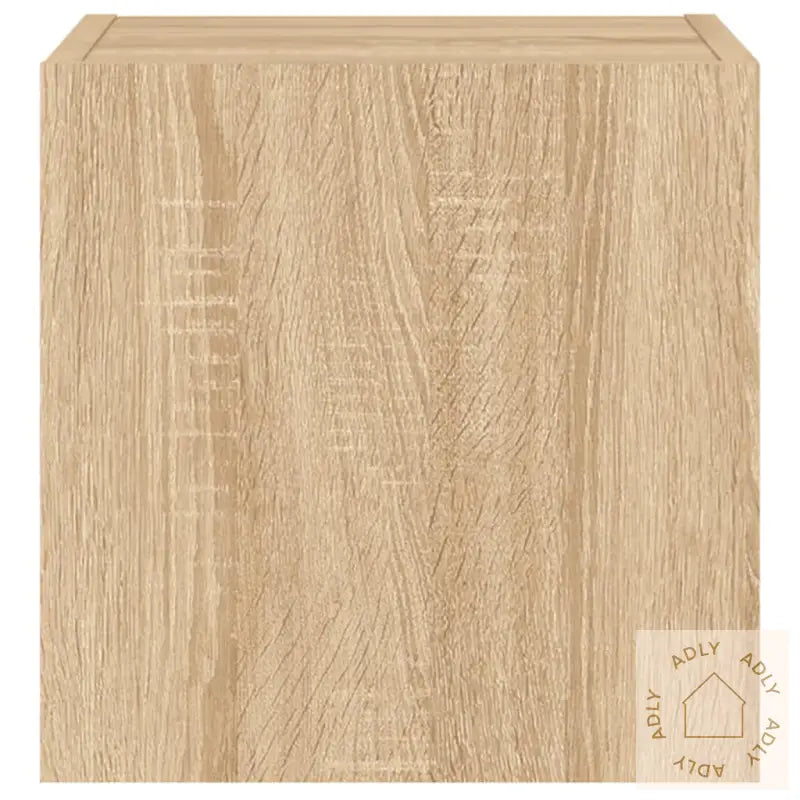 Vegghengte Tv-Benker Med Led 2 Stk Sonoma Eik 30,5X35X30 Cm