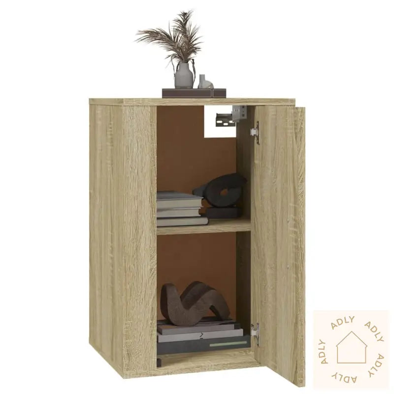 Vegghengte Tv-Benker 2 Stk Sonoma Eik 40X34,5X60 Cm
