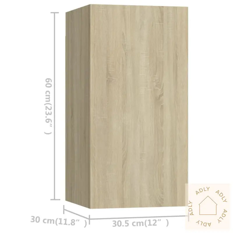 Tv-Benksett 8 Stk Sonoma Eik Konstruert Tre