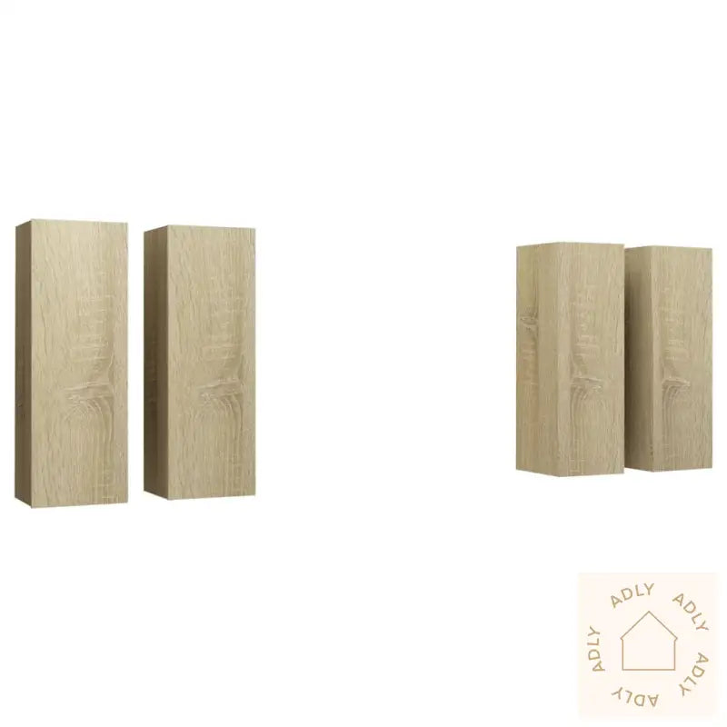 Tv-Benker 4 Stk Sonoma Eik 30,5X30X90 Cm Konstruert Tre