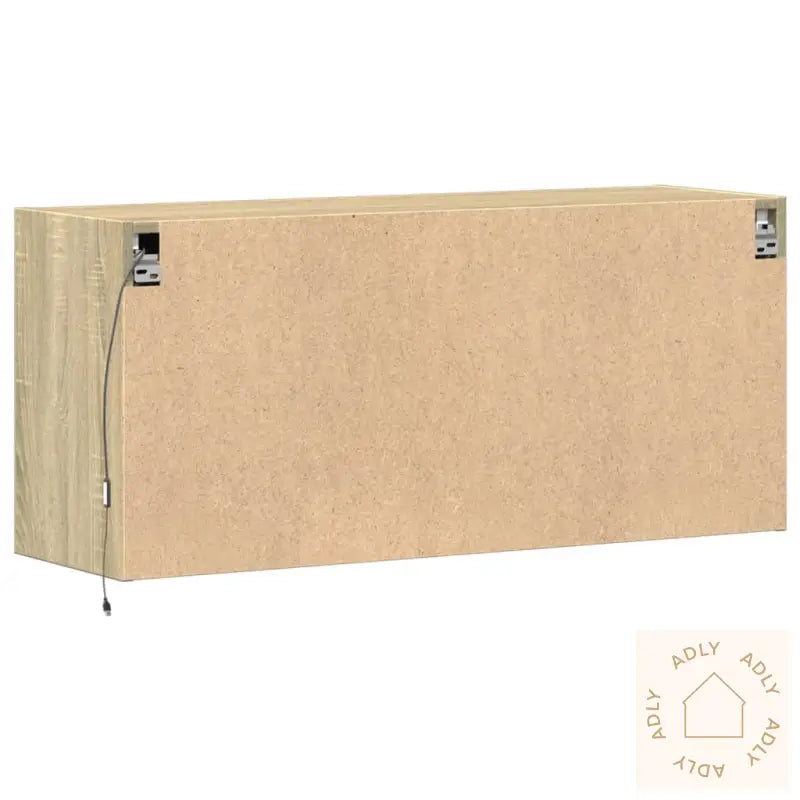 Vegghengt Tv-Benk Med Led Sonoma Eik 100X31X45 Cm