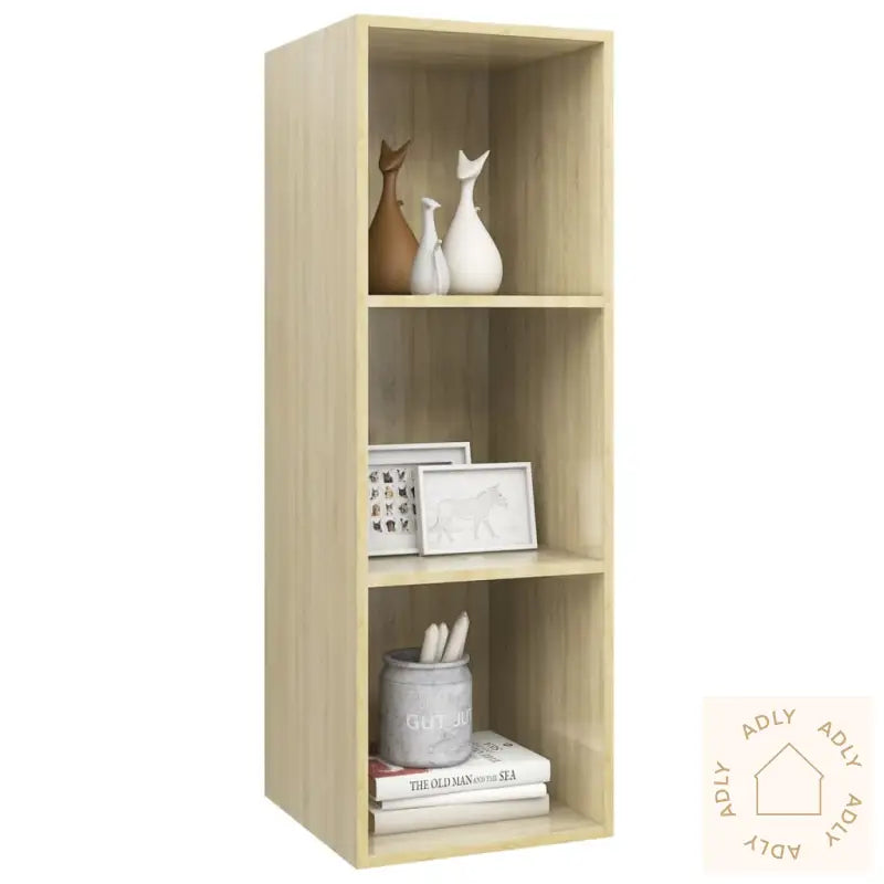 Vegghengt Tv-Benk Sonoma Eik 37X37X107 Cm Konstruert Tre