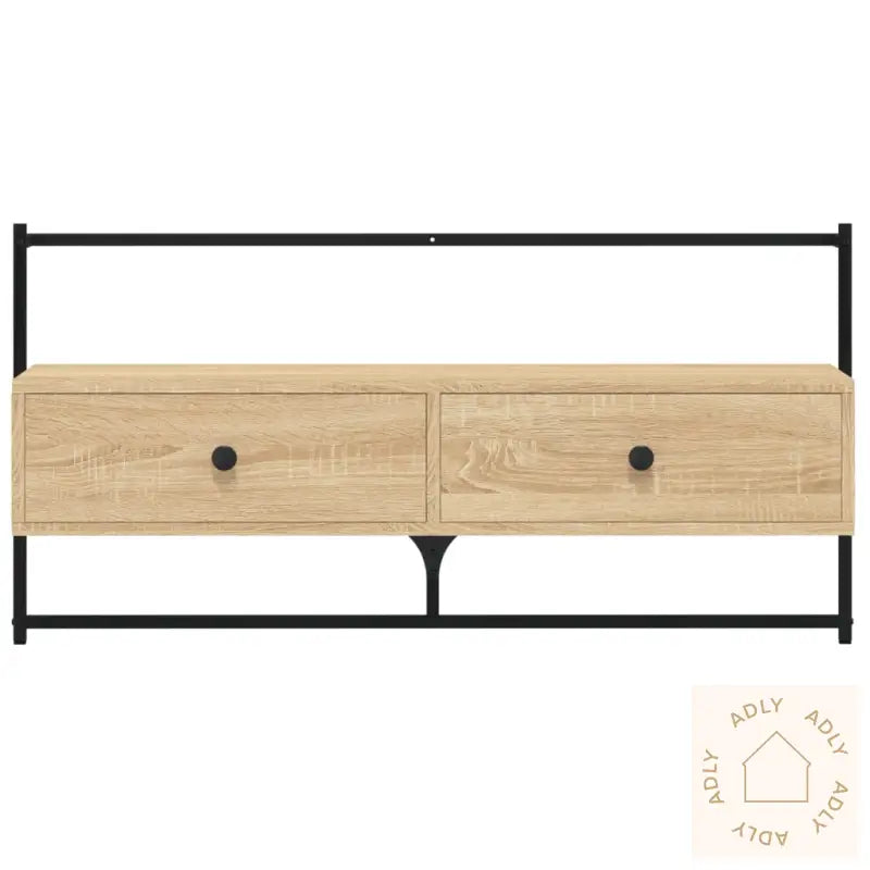 Tv-Benk Veggmontert Sonoma Eik 100,5X30X51 Cm Konstruert Tre