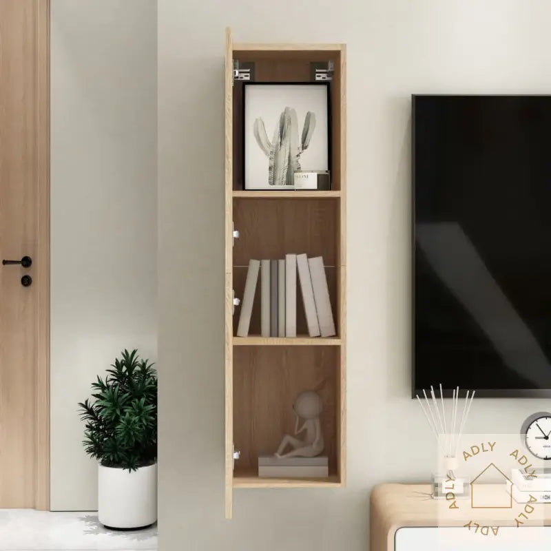 Tv-Benk Sonoma Eik 30,5X30X110 Cm Konstruert Tre