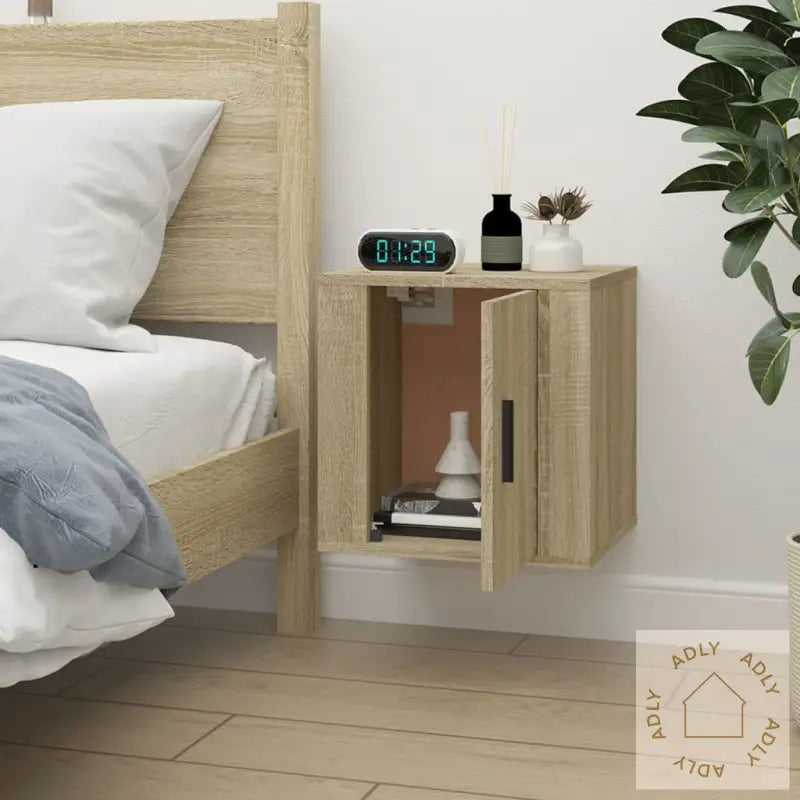 Vegghengt Tv-Benk Sonoma Eik 40X34,5X40 Cm