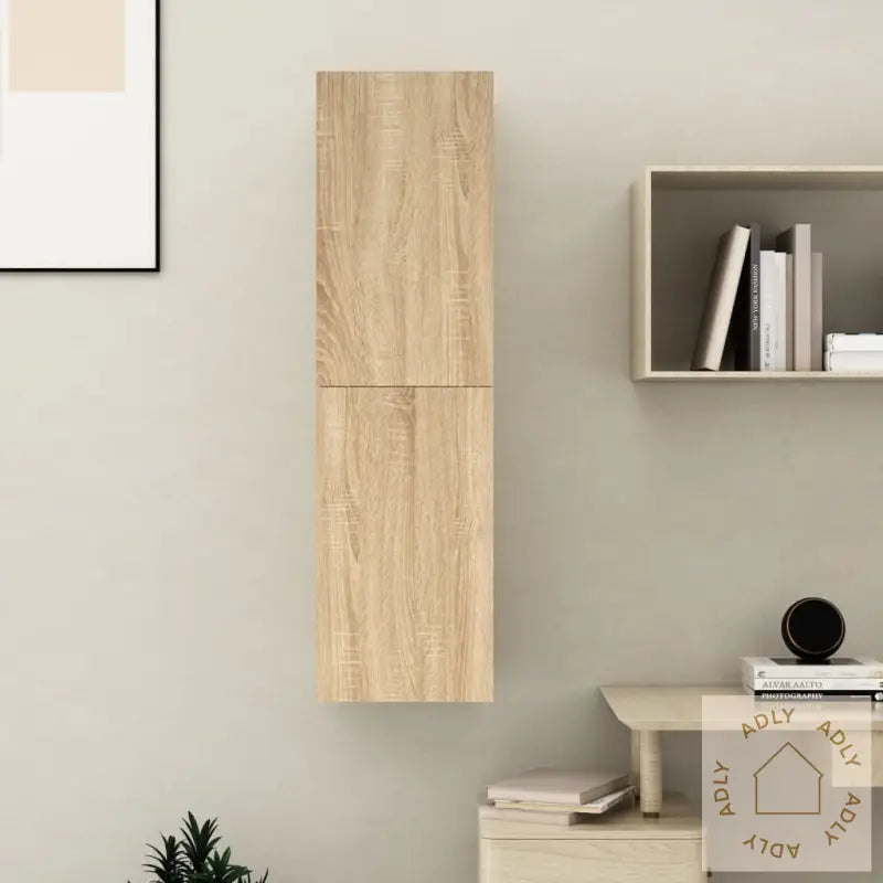 Tv-Benk Sonoma Eik 30,5X30X110 Cm Konstruert Tre