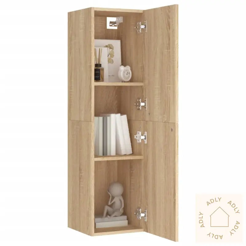 Tv-Benk Sonoma Eik 30,5X30X110 Cm Konstruert Tre