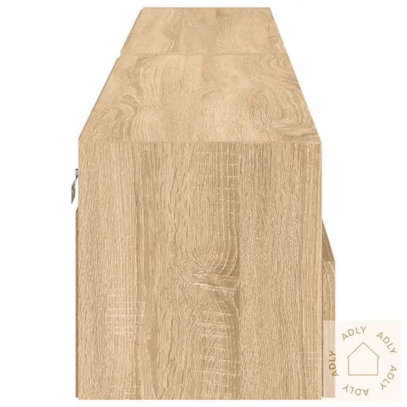 Vegghengte Tv-Benker 2Stk Sonoma Eik 100X30X30Cm Konstruert Tre
