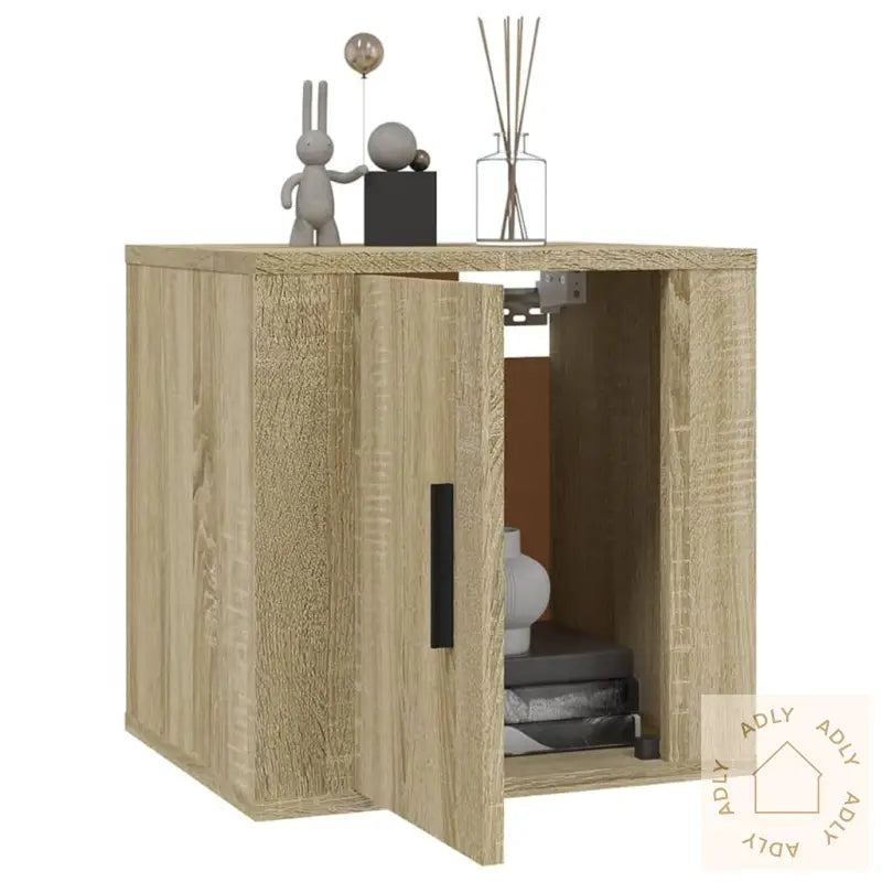 Vegghengt Tv-Benk Sonoma Eik 40X34,5X40 Cm