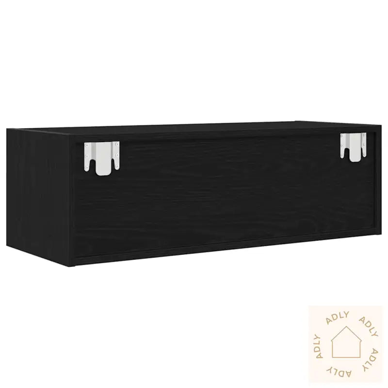 Tv-Benk Svart Eik 80X31X25,5 Cm Konstruert Tre