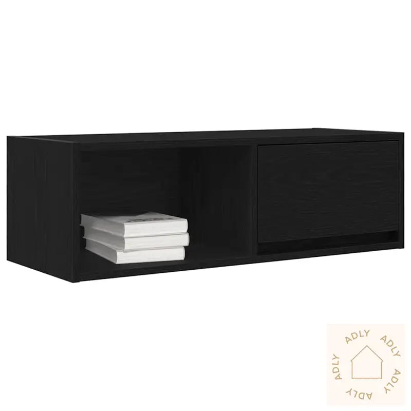 Tv-Benker 2 Stk Svart Eik 80X31X25,5 Cm Konstruert Tre