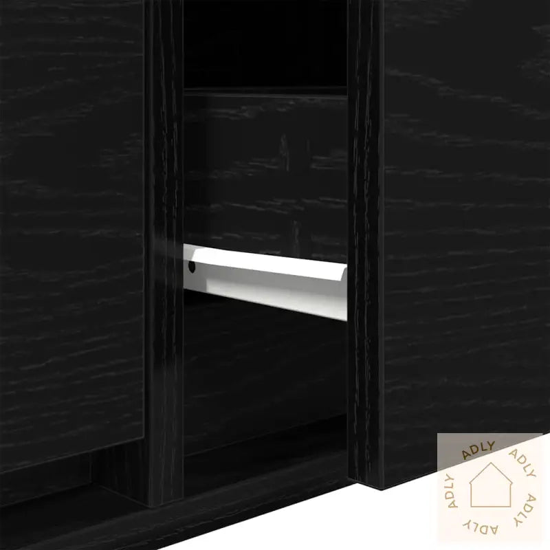 Tv-Benk Svart Eik 80X31X25,5 Cm Konstruert Tre