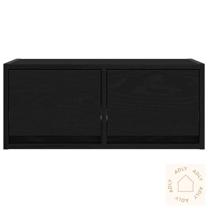 Tv-Benk Svart Eik 60X31X25,5 Cm Konstruert Tre