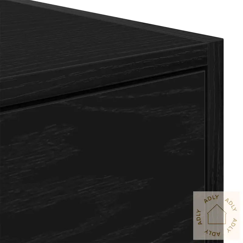 Tv-Benk Svart Eik 60X31X25,5 Cm Konstruert Tre