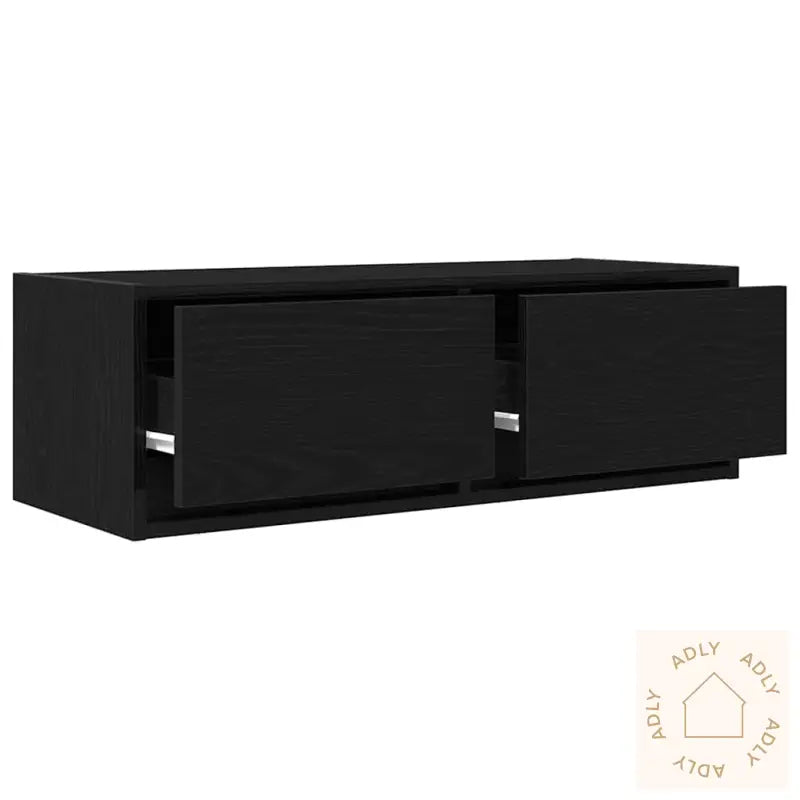 Tv-Benker 2 Stk Svart Eik 80X31X25,5 Cm Konstruert Tre