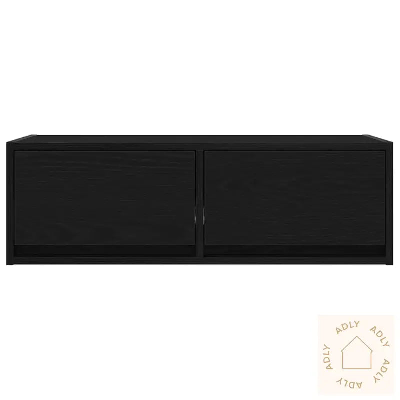 Tv-Benker 2 Stk Svart Eik 80X31X25,5 Cm Konstruert Tre