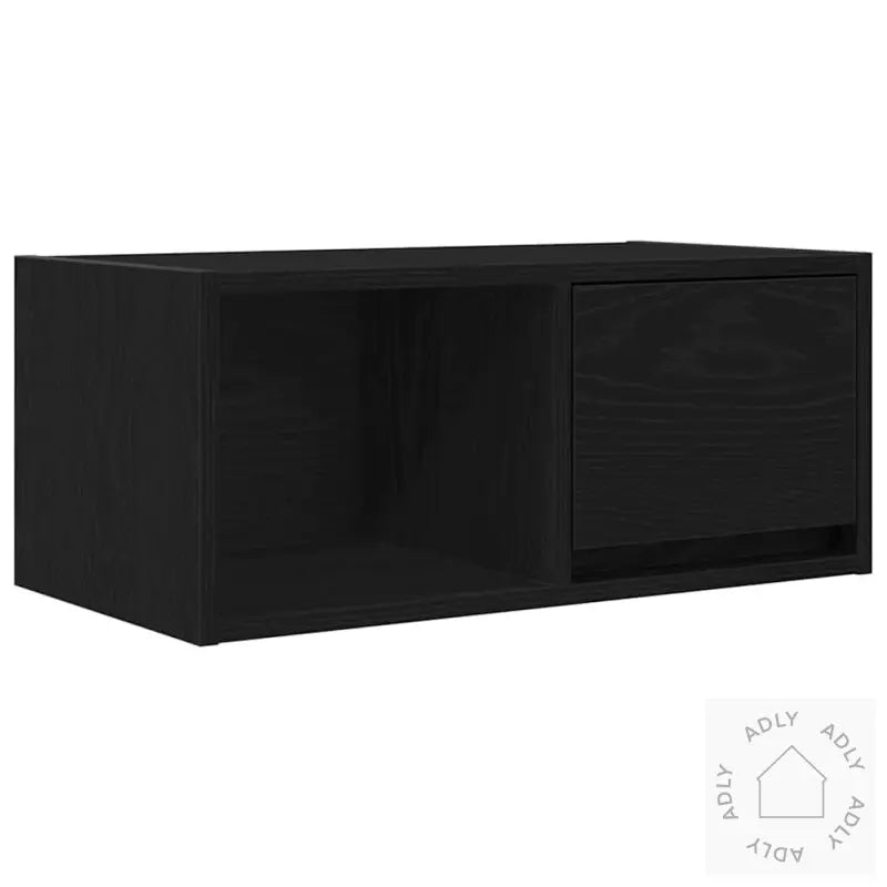 Tv-Benk Svart Eik 60X31X25,5 Cm Konstruert Tre