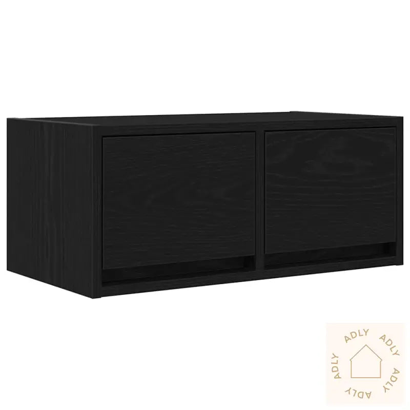 Tv-Benk Svart Eik 60X31X25,5 Cm Konstruert Tre