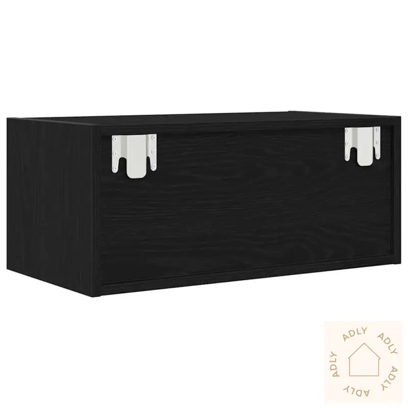 Tv-Benk Svart Eik 60X31X25,5 Cm Konstruert Tre