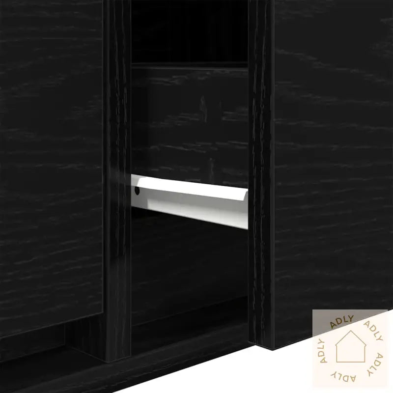 Tv-Benk Svart Eik 60X31X25,5 Cm Konstruert Tre