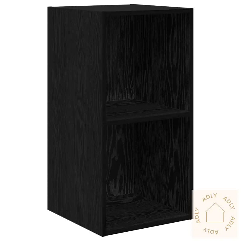 Veggmontert Tv-Skap I Svart Eik - 37 X 37 X 72 Cm, Laget Av Konstruert Tre