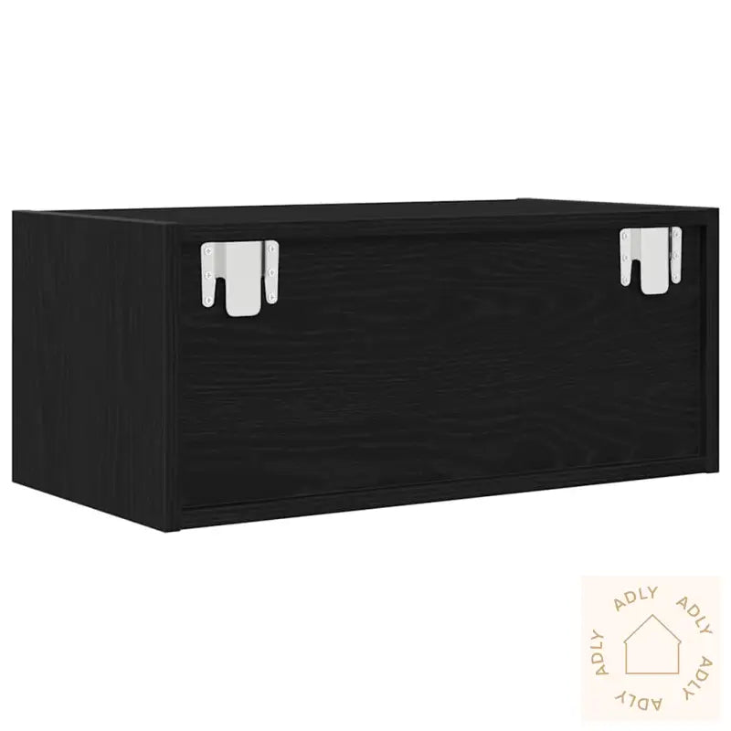 Tv-Benk Svart Eik 60X31X25,5 Cm Konstruert Tre