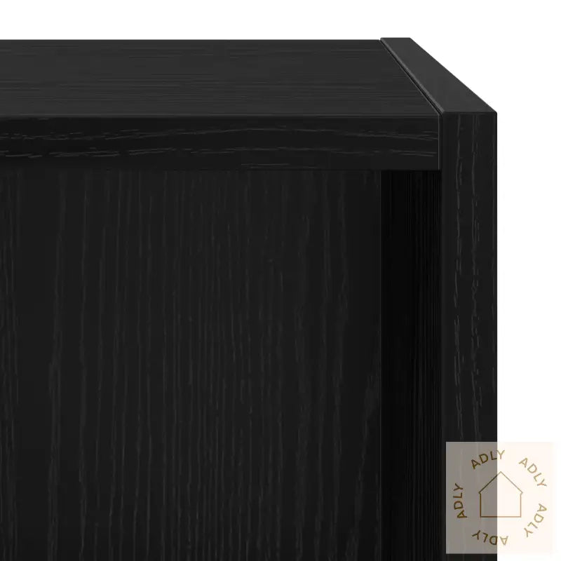 Veggmontert Tv-Skap I Svart Eik - 37 X 37 X 72 Cm, Laget Av Konstruert Tre